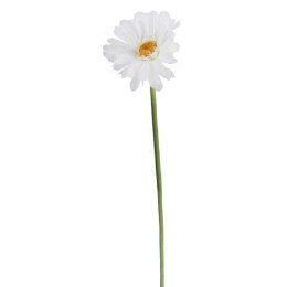 Gerbera Biała Dekoracyjna o Realistycznym Wyglądzie - 55 cm