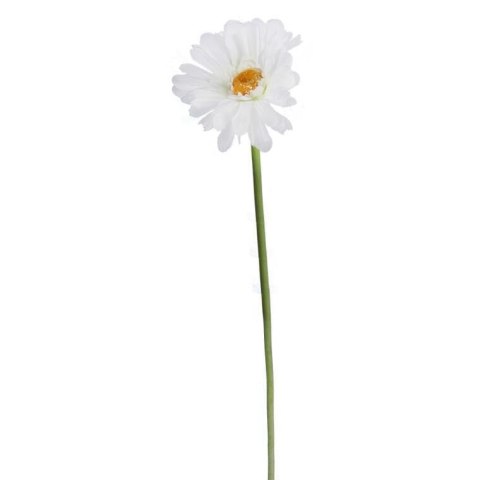 Gerbera Biała Dekoracyjna o Realistycznym Wyglądzie - 55 cm