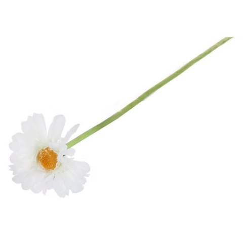Gerbera Biała Dekoracyjna o Realistycznym Wyglądzie - 55 cm