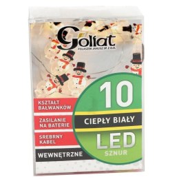 Girlanda LED z klamerkami na zdjęcia w kształcie bałwanków