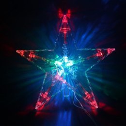 Gwiazda LED na czubek choinki z multi światłem 16 cm