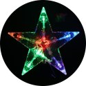 Gwiazda LED na czubek choinki z multi światłem 16 cm