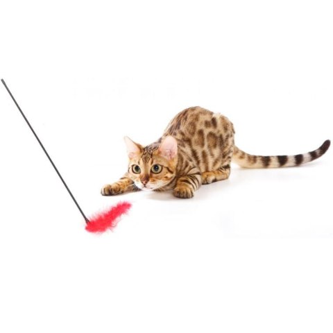 Interaktywna Zabawka dla Kota z Dzwoneczkiem i Różowymi Piórkami