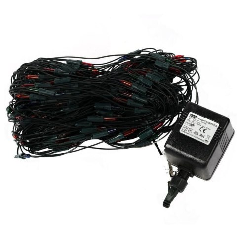 Kolorowa Siatka Świetlna z Wymiennymi Żarówkami na Balkon, Werandę czy Witrynę Sklepową - 240 Żarówek