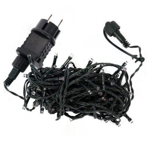 Komplet Lampek Choinkowych 100 LED Multikolor z Efektem Flash i Dodatkowym Gniazdem, Odpornych na Warunki Atmosferyczne IP44