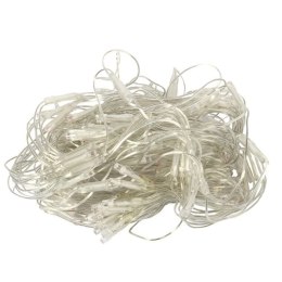 Kurtyna Świetlna LED Sople 100 Diód, Zimny Biały, 3m, 6W Energooszczędna, Zasilanie Sieciowe