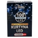 Kurtyna Świetlna LED Sople 100 Diód, Zimny Biały, 3m, 6W Energooszczędna, Zasilanie Sieciowe