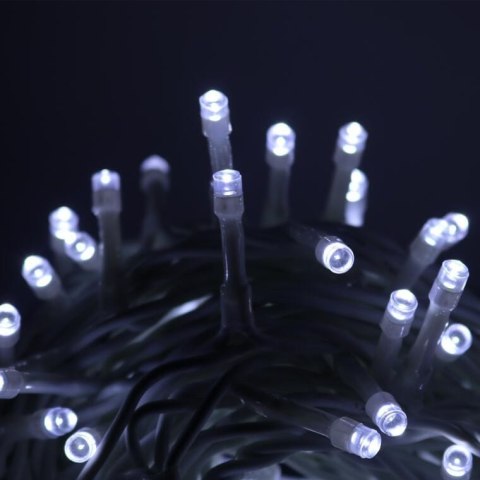 Lampki choinkowe 200 led zimny biały wewnętrzne biały kabel (białe opakowanie)