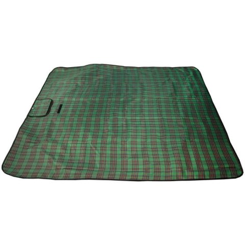 Mata Piknikowa z Wodoodpornym Kocem 145x180cm Zielona - Przenośna i Wygodna na Plażę, Kemping i Picnik