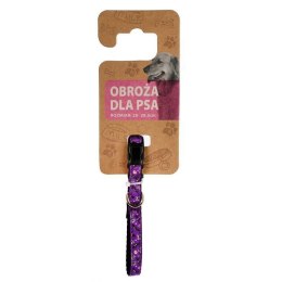 Obroża dla zwierząt w kolorze fioletowym ze wzorem Halloween