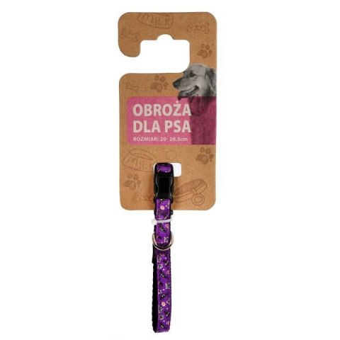 Obroża dla zwierząt w kolorze fioletowym ze wzorem Halloween