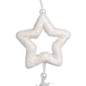 Ozdoba bożonarodzeniowa zawieszka GWIAZDA Z PIÓRKAMI 30 cm BIAŁA
