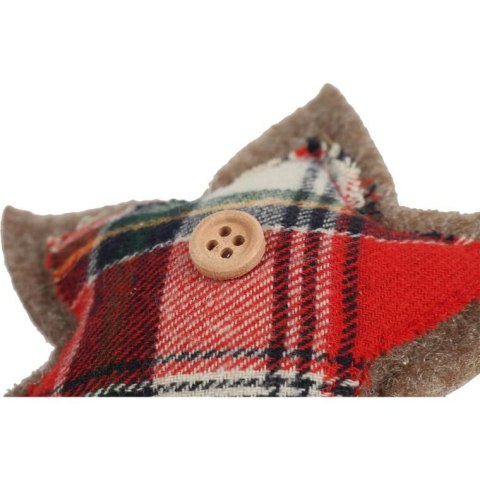 Ozdoba bożonarodzeniowa zawieszka GWIAZDA z materiału 10cm CZERWONA