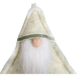 Ozdoba bożonarodzeniowa zawieszka MIKOŁAJ z materiału 12 cm kremowa