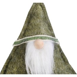 Ozdoba bożonarodzeniowa zawieszka MIKOŁAJ z materiału 12 cm zielona