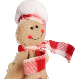 Ozdoba bożonarodzeniowa zawieszka PAN PIERNIK z materiału 14cm BRĄZOWA