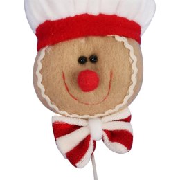 Ozdoba bożonarodzeniowa zawieszka PAN PIERNIK z materiału 25 cm BRĄZOWA