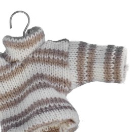 Ozdoba bożonarodzeniowa zawieszka SWETEREK z materiału 13X9cm BRĄZOWY