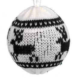 Ozdoba bożonarodzeniowa zawieszka wełniana BOMBKA GRANATOWA 8 cm