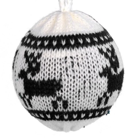 Ozdoba bożonarodzeniowa zawieszka wełniana BOMBKA GRANATOWA 8 cm