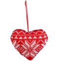 Ozdoba bożonarodzeniowa zawieszka wełniana SERCE 12 cm