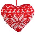 Ozdoba bożonarodzeniowa zawieszka wełniana SERCE 12 cm