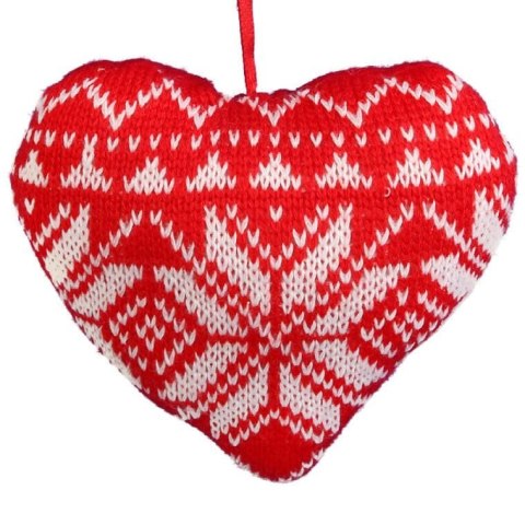 Ozdoba bożonarodzeniowa zawieszka wełniana SERCE 12 cm