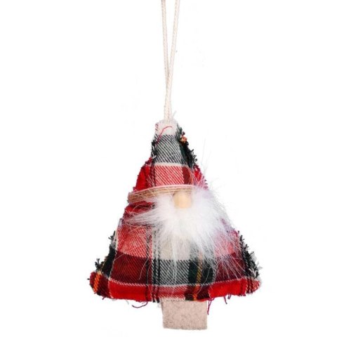 Ozdoba bożonarodzeniowa zawieszka z materiału 12 cm czerwona