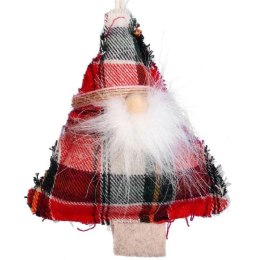 Ozdoba bożonarodzeniowa zawieszka z materiału 12 cm czerwona