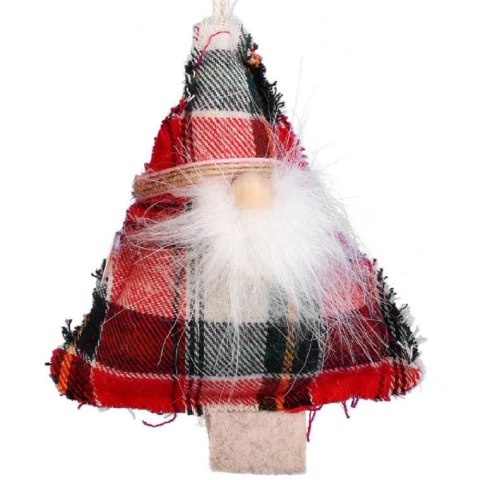 Ozdoba bożonarodzeniowa zawieszka z materiału 12 cm czerwona