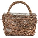 PODKŁAD FLORYSTYCZNY KOSZYK OSŁONKA Z FASZYNY RATTANOWEJ 24 CM
