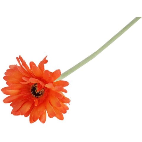 Pojedynczy Kwiat Gerbera w Kolorze Pomarańczowym o Wysokości 55 cm - Dekoracja do Wnętrz