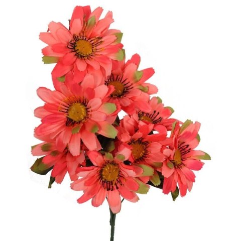 Pomarańczowy Bukiet Dekoracyjny z 9 Sztucznych Gerber o Wysokości 46cm