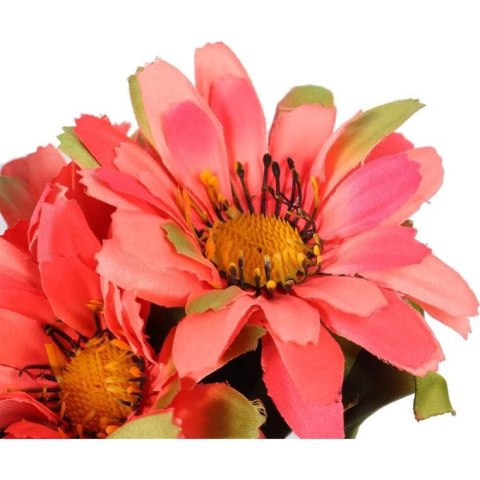 Pomarańczowy Bukiet Dekoracyjny z 9 Sztucznych Gerber o Wysokości 46cm