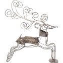 Renifer Ażurowy Figurka Dekoracyjna, Metaloplastyka, 36 cm, Brązowy