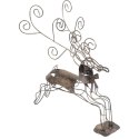 Renifer Ażurowy Figurka Dekoracyjna, Metaloplastyka, 36 cm, Brązowy