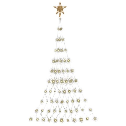 SIATKA ŚWIETLNA W KSZTAŁCIE CHOINKI Z GWIAZDĄ LED KOLOR CIEPŁY BIAŁY