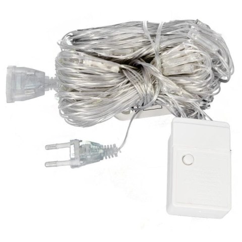 Siatka Świetlna LED Multikolor 1,5x1,5m z Przezroczystym Przewodem, Wodoodporna IP44 do Dekoracji Wnętrz i Zewnętrznych