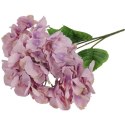 Sztuczne Hortensje w Odcieniu Fioletu - Bukiet 4 Sztuk o Wysokości 50 cm