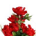 Sztuczne Róże Czerwone - Komplet 10 Sztuk, Wysokość 50 cm