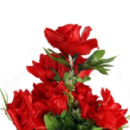 Sztuczne Róże Czerwone - Komplet 10 Sztuk, Wysokość 50 cm