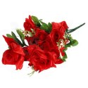 Sztuczne Róże Czerwone - Komplet 10 Sztuk, Wysokość 50 cm