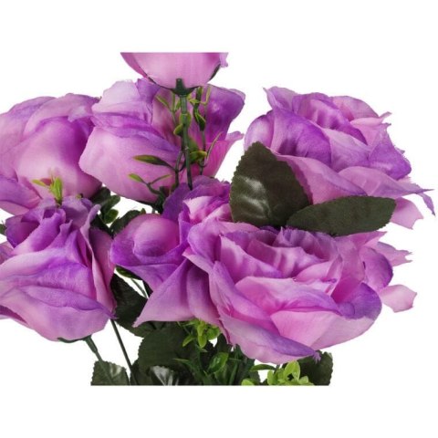 Sztuczny Bukiet 7 Fioletowych Róż o Wysokości 54 cm - Wysokiej Jakości Dekoracja