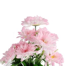Sztuczny Bukiet Różowych Gerber 9 Sztuk - Elegancki Dekoracja 54cm