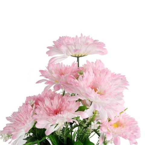 Sztuczny Bukiet Różowych Gerber 9 Sztuk - Elegancki Dekoracja 54cm