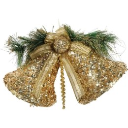 Zawieszka Świąteczna Złote Dzwony - Duża Dekoracja do Salonu lub Witryny Sklepowej