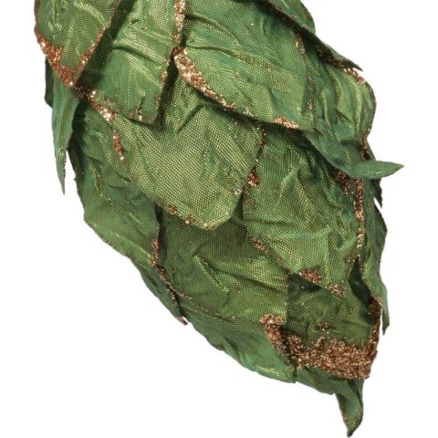 Zawieszka sopel kolor zielony z brokatem 14 cm