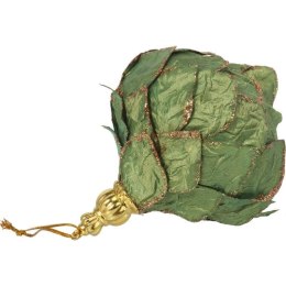 Zawieszka wrzeciono kolor zielony z brokatem 10 cm