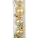 Zestaw 16 bombek plastikowych w tubie 3 cm złote