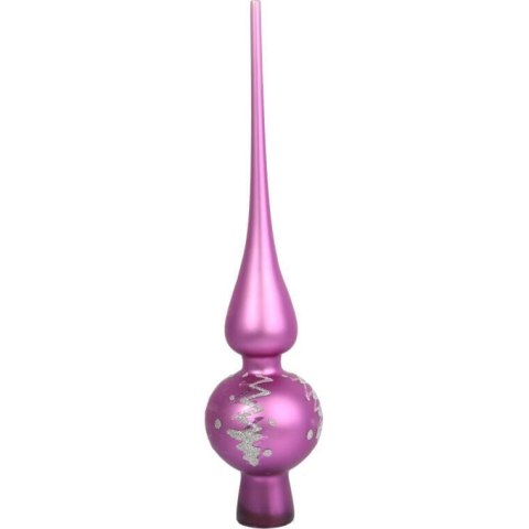 Zestaw 18 bombek szklanych z czubkiem kolor fioletowy II